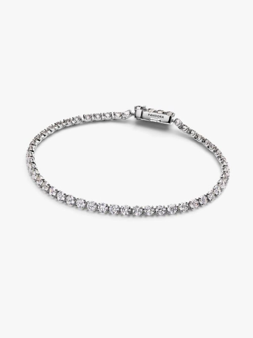 Pandora Era 14k White Gold Lab-grown Diamond Tennis Bracelet